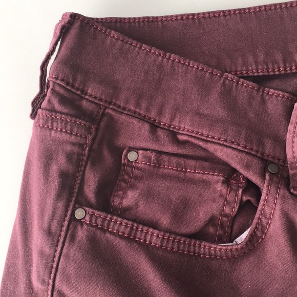 Ann Taylor “The Skinny” Burgundy Jeans - Picture 4 of 8